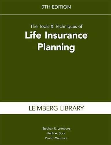 Cover of Tools & Techniques of Life Insurance Planning by Stephan R. Leimberg et al.